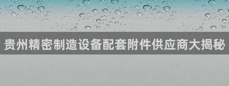 彩神到底能不能赚钱：贵州精密制造设备配套附件供应商大揭秘