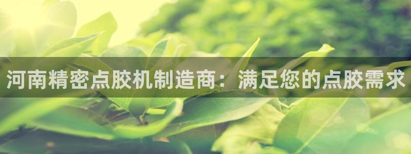 彩神大发三期计划网站：河南精密点胶机制造商：满足您的点胶需求