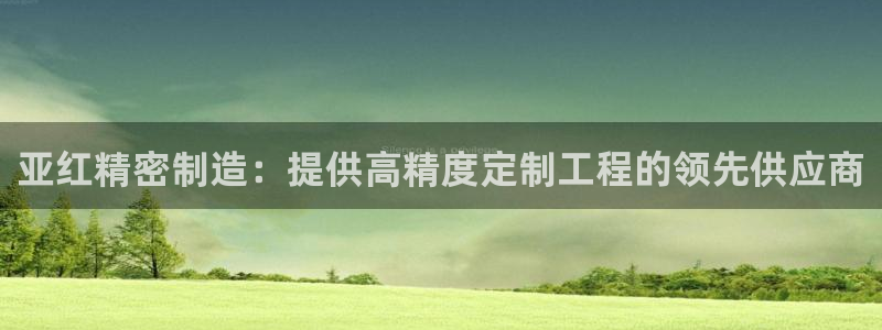 彩神xapp官方网站：亚红精密制造：提供高精度定制工程的领先供应商