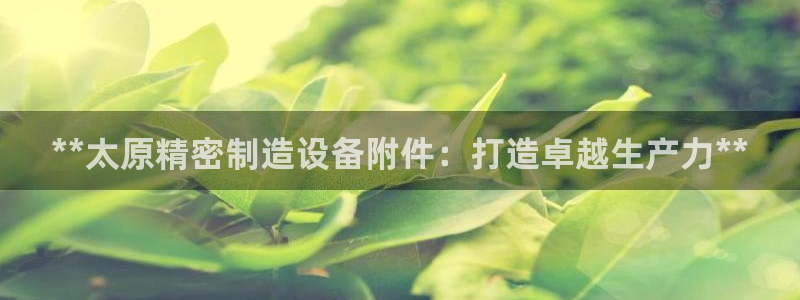 彩神趣购彩用户注册：**太原精密制造设备附件：打造卓越生产力**