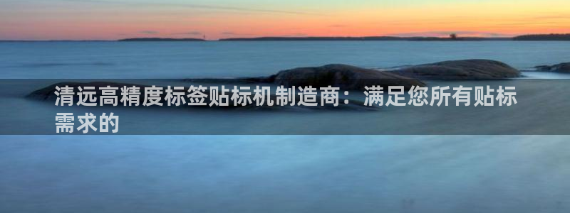 彩神网可以赚钱是真的吗：清远高精度标签贴标机制造商：满足您所有贴标
需求的