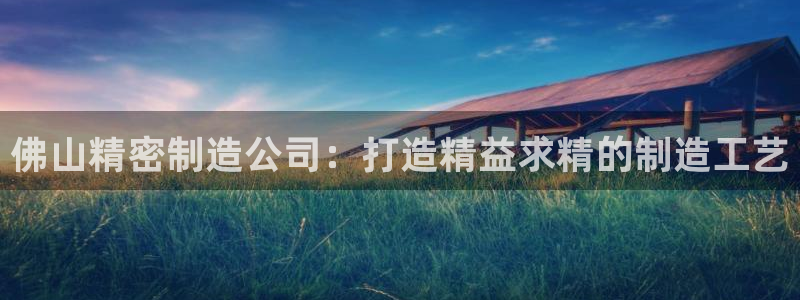 彩神xapp官方网站：佛山精密制造公司：打造精益求精的制造工艺