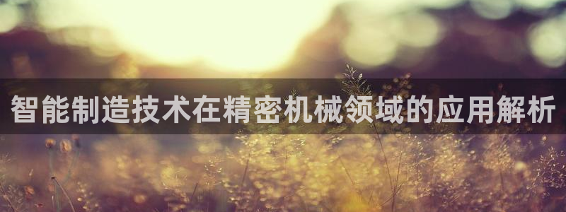 彩神vll趣投彩：智能制造技术在精密机械领域的应用解析