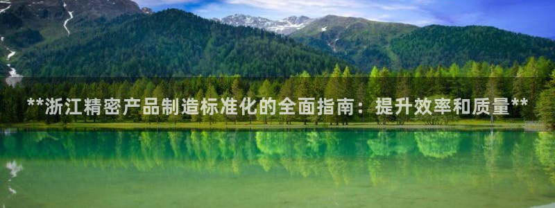 彩神8官网下：**浙江精密产品制造标准化的全面指南：提升效率和质量**