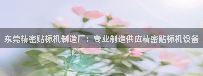 彩神vii官网：东莞精密贴标机制造厂：专业制造供应精密贴标机设备